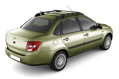 Рейлинги с попереч.проф.1,05 (Черный муар) "Усиленный" LADA GRANTA Седан 2011, KALINA Седан 2004-2013